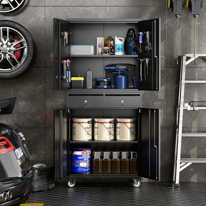 SUXXAN 71" Metal Garage Storage Cabinet - Image 7