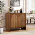 Sideboard Buffet Cabinet with Storage, Wood Arched Storage Cabinet with 2 Doors by RUSTYER