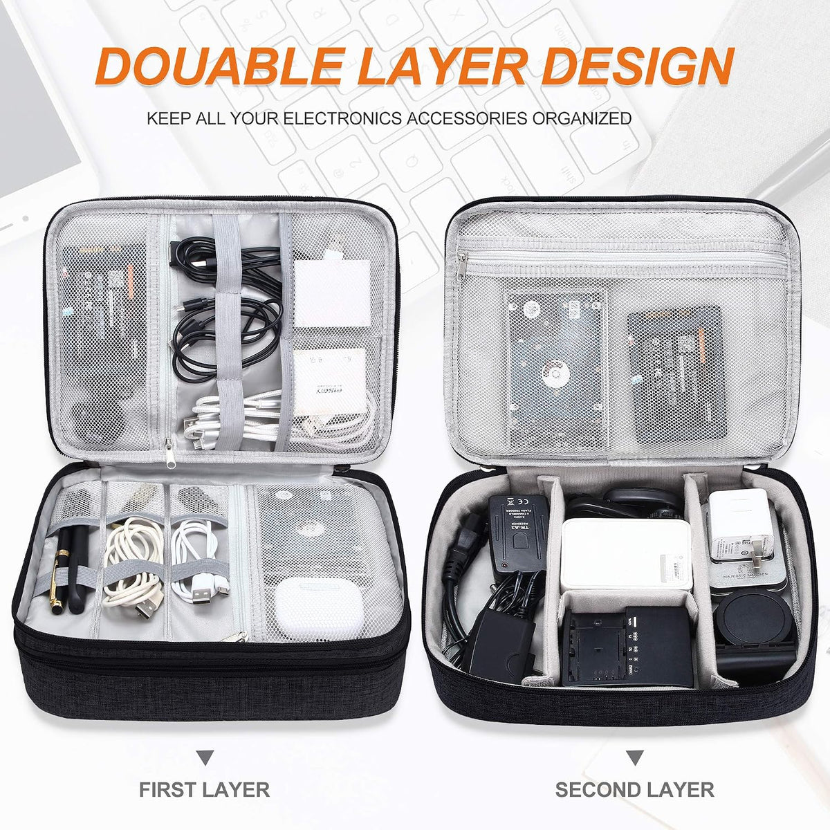 SELLYFELLY Electronic Bag Travel Cable Accessories Bag Waterproof