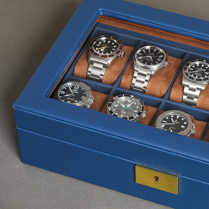 ROTHWELL 10 Slot Leather Watch Box - Image 8