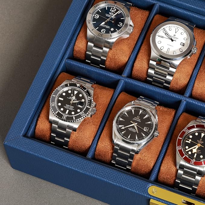 ROTHWELL 10 Slot Leather Watch Box - Image 5