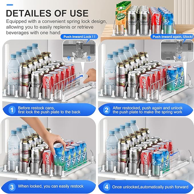 Drink Organizer for Fridge, Upgraded Drink dispenser for fridge, Automatic - Image 4