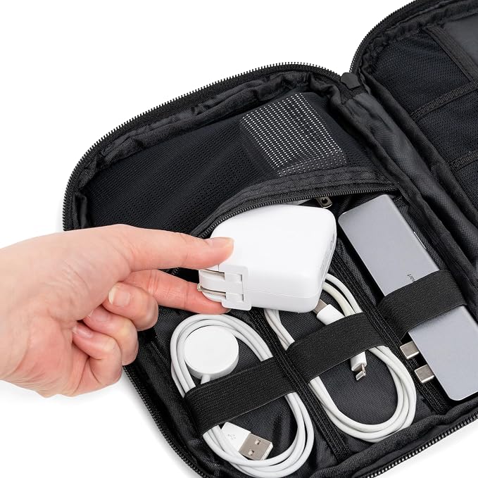 PAVILIA Soft Electronic Organizer Travel Case, Travel Cord Organizer Bag - Image 5