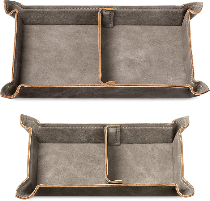 Navaris Faux Leather Tray Set - Image 7