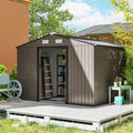 Outsunny 9' x 6' Outdoor Storage Shed, Garden Tool Metal Shed by Outsunny