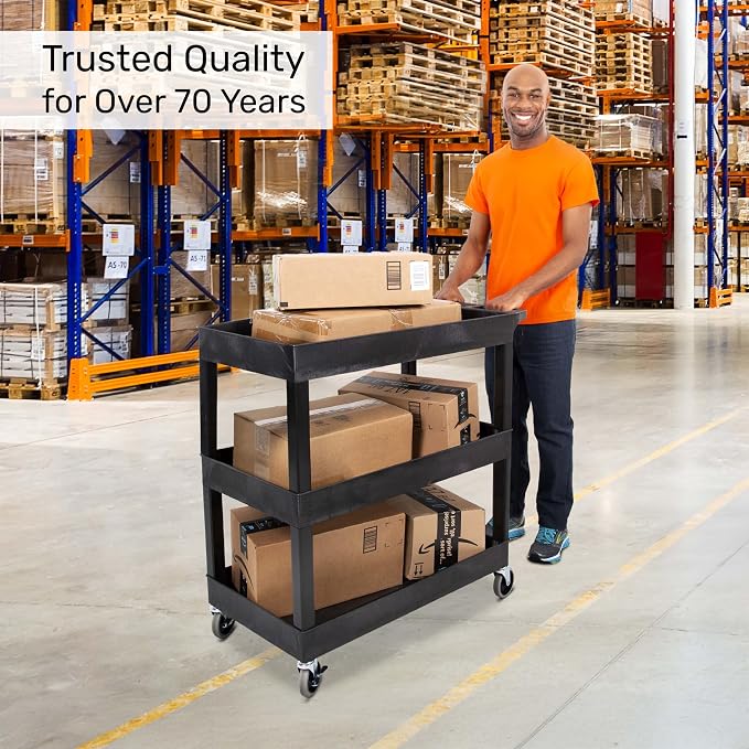 Tubstr 3-Tier Rolling Utility Cart 2-Pack | Each Supports up to 300 lbs. - Image 6