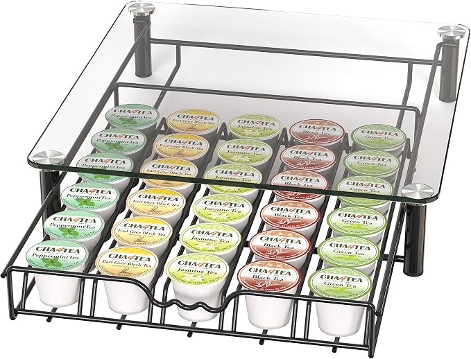 Deco Brothers Crystal Tempered Glass K-Cup Holder Drawer - Image 7
