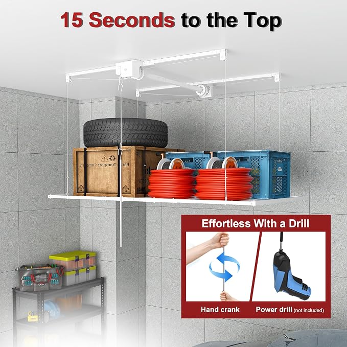 Montary 6x3 FT Overhead Garage Storage Rack - Image 6