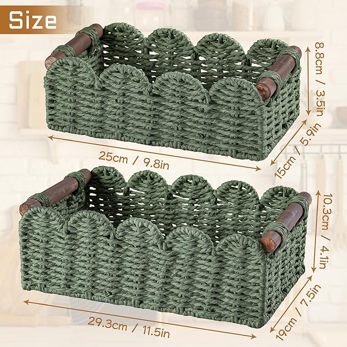 Storage Basket Wicker Baskets for Organizing Toilet Paper Storage Basket for - Image 7