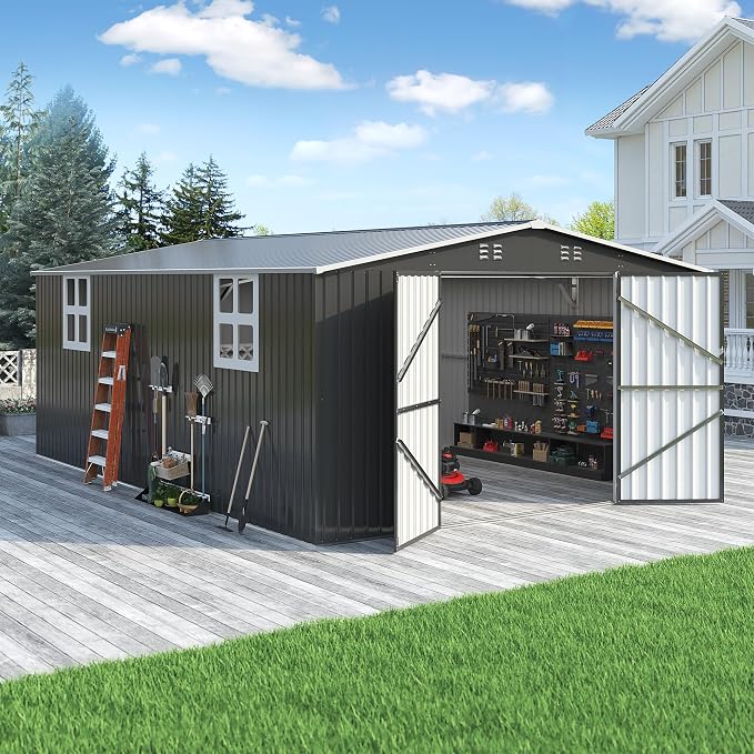 12x18 FT Outdoor Storage Shed, Garden Shed - Image 7