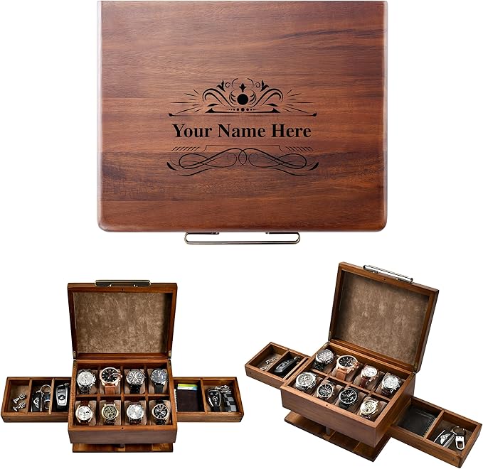 Shanik Luxury Large Watch Box for Men – 8 Slot Organizer by WORLDOFSHANIK