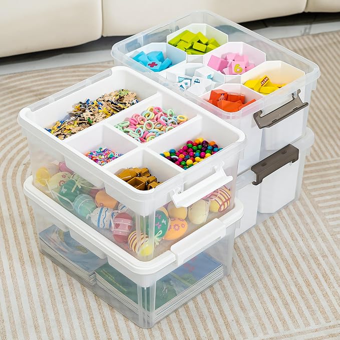 Citylife 17 QT Plastic Storage Bins Clear Storage Box - Image 2