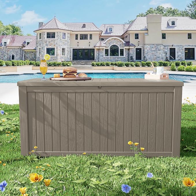 EasyUp 200 Gallon Deck Boxes Resin Large Storage Bins - Image 6
