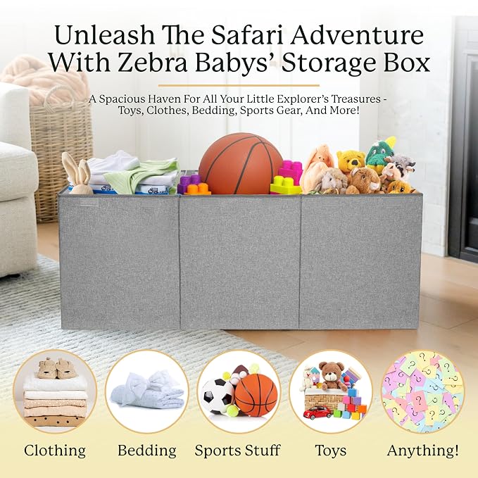 Zebra Baby Toy Storage Organizer - Image 2