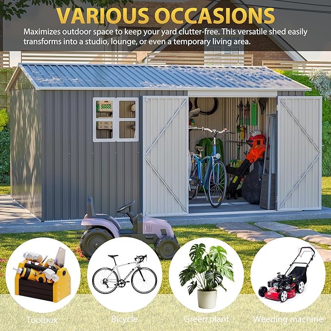 12x10 FT Outdoor Storage Shed - Image 6