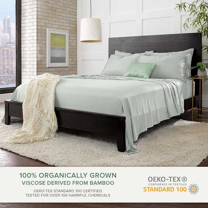 Queen Pillowcases by Pure Bamboo, Genuine 100% Organic Viscose Derived from - Image 3