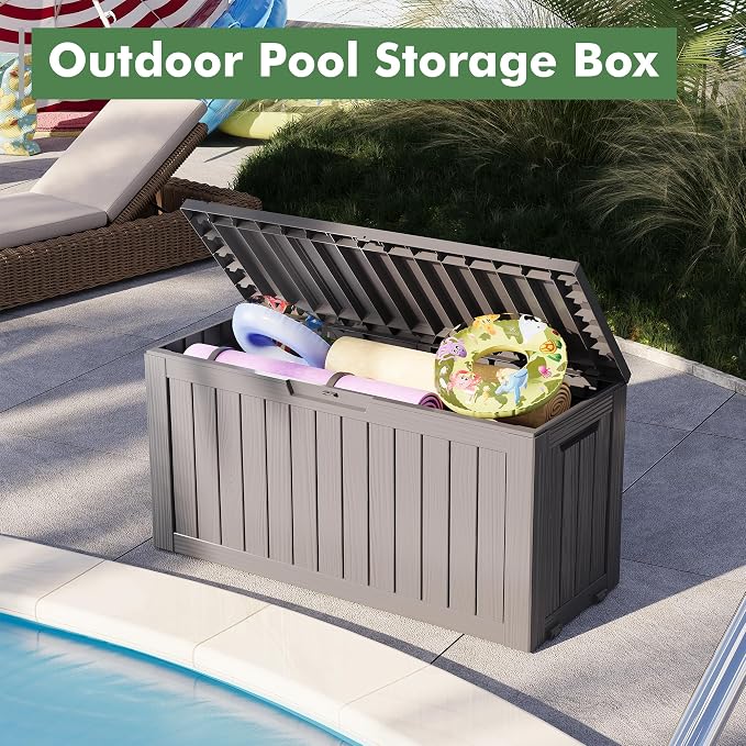 Outdoor Storage Box, Resin Deck Boxes Indoor and outdoor, Waterproof Storage - Image 5