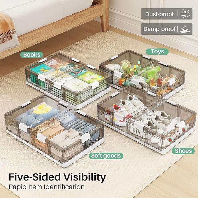 Kitstorack Clear Plastic Under Bed Storage Containers Bins - Image 8