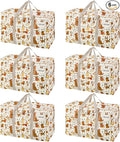 VENO 6 Pack Moving Bags and Large Christmas Storage Bins by Veno