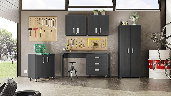 Manhattan Comfort Fortress 31.5-Inch Rolling Garage Tool Chest, 3-Drawer - Image 11