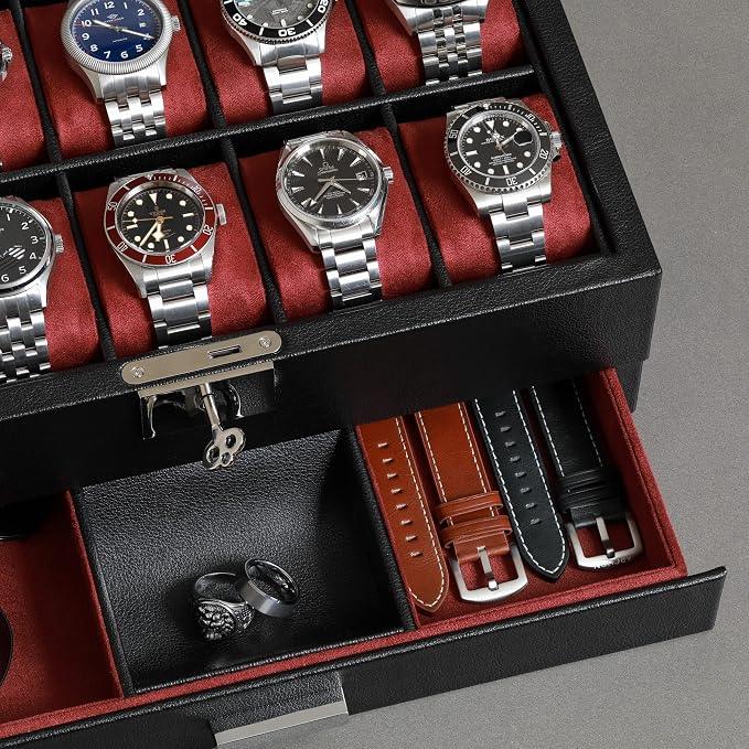 ROTHWELL 10-Slot Watch Box in Leather - Image 5