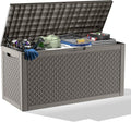 New 100 Gallon Outdoor Storage Box, Resin Deck Boxes Waterproof, Indoor Outdoor by GGYI