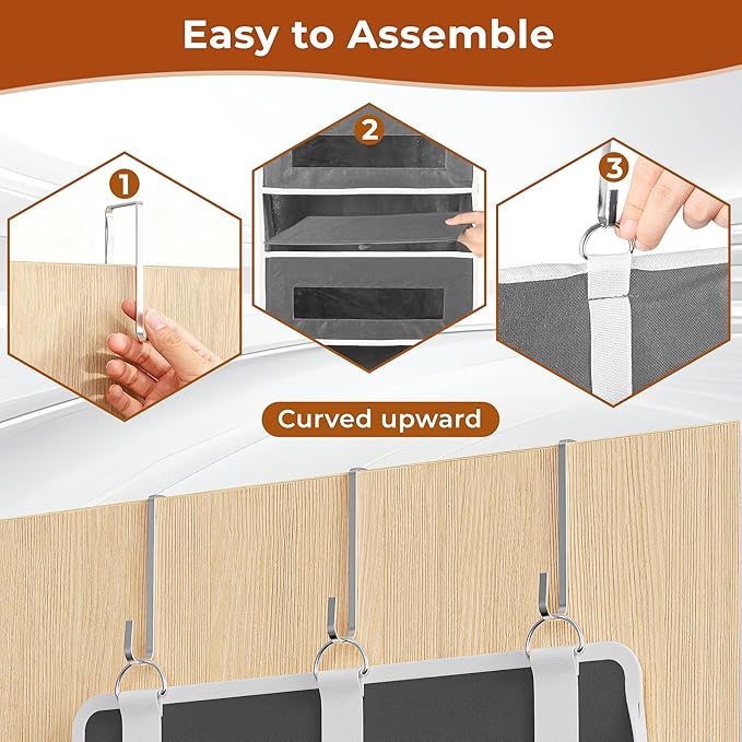 3 Packs 5-Tier Over the Door Storage Organizer - Image 6