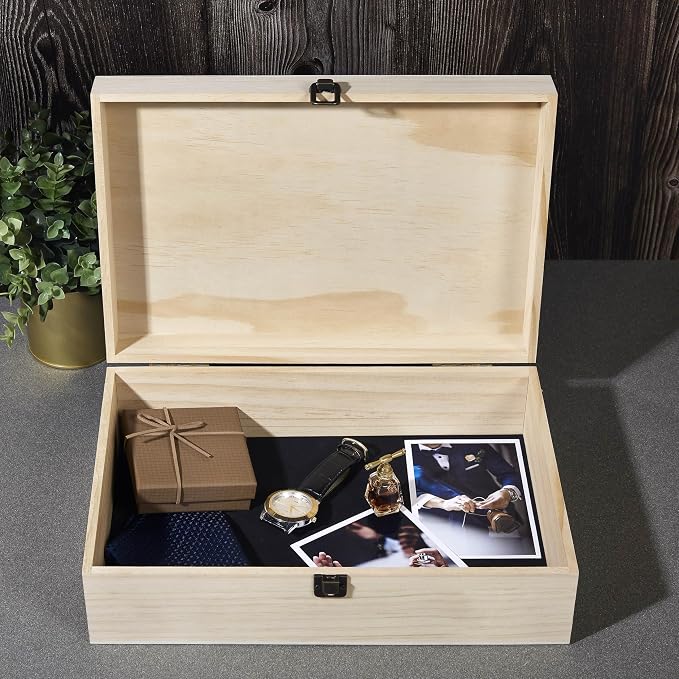 makerflo XL Natural Pine Wood Memory Box - Image 4