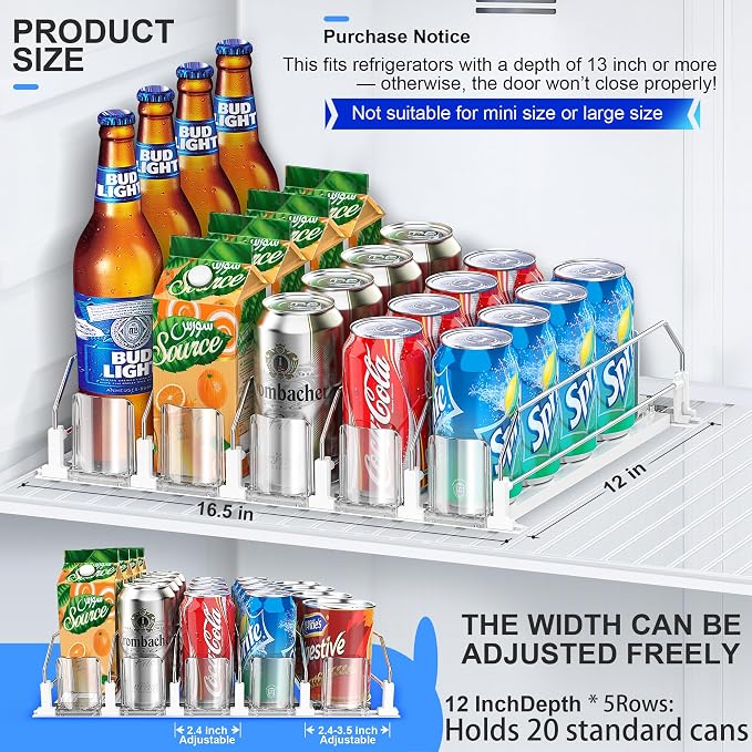 Drink Organizer for Fridge, Upgraded Drink dispenser for fridge, Automatic - Image 3
