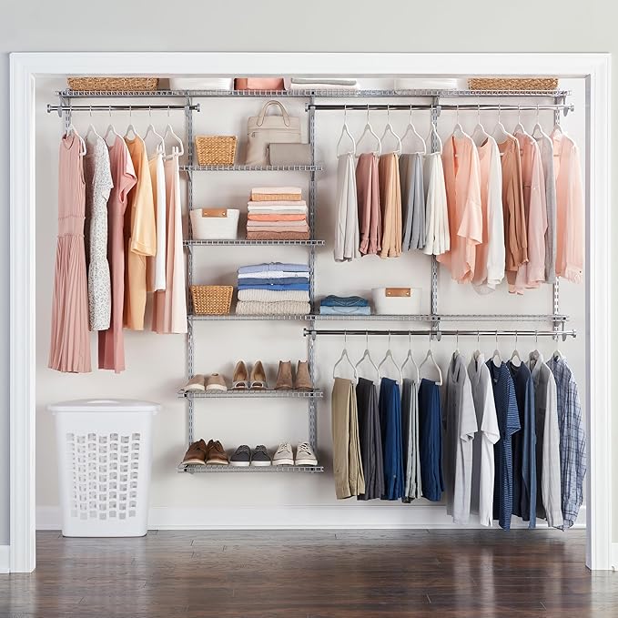 Rubbermaid Configurations Deluxe Custom Closet Kit 4-8 Ft. Adjustable Metal by Rubbermaid