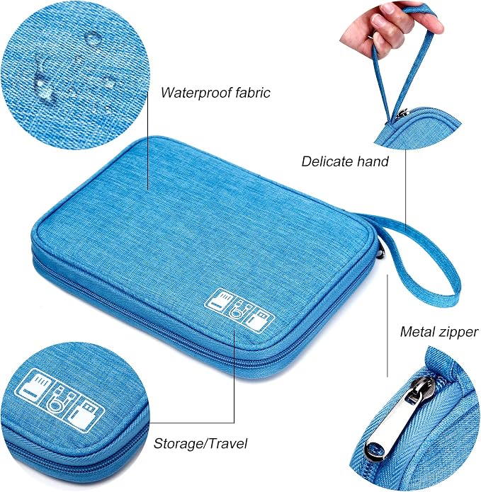 CILLA Travel Cord Organizer Case, Portable Waterproof Storage Bag - Image 4