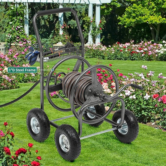 Garden Water Hose Reel Cart - 250 ft. Capacity - Image 2