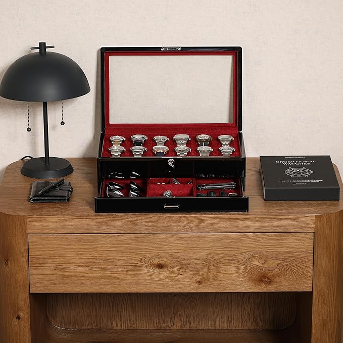 ROTHWELL 12-Slot Piano Black Watch Box - Image 3