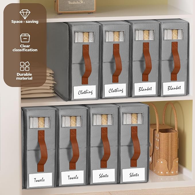 6pack Bed Sheet Organizer, Foldable Linen Closet Organizers and Storage - Image 5