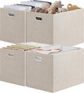 Posprica 15.12"x12.13"x12.01" Storage Cube Bins, Linen Decorative Closet by Posprica
