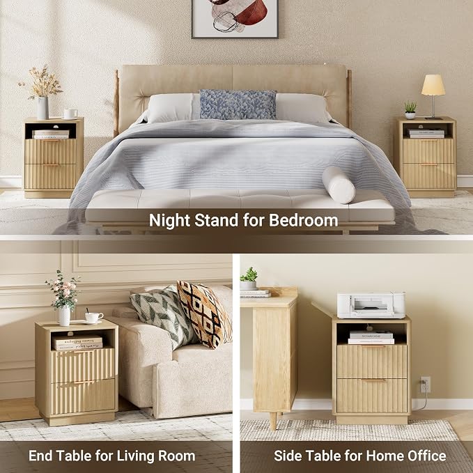Fluted Night Stand Set of 2 - Image 7