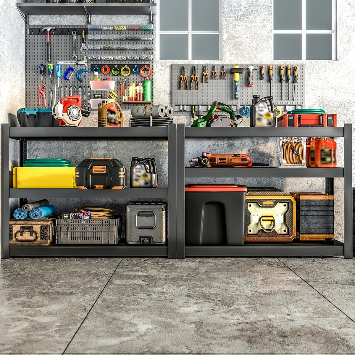 Metal Garage Storage Shelves Heavy Duty Shelving Unit 3 Tier Steel