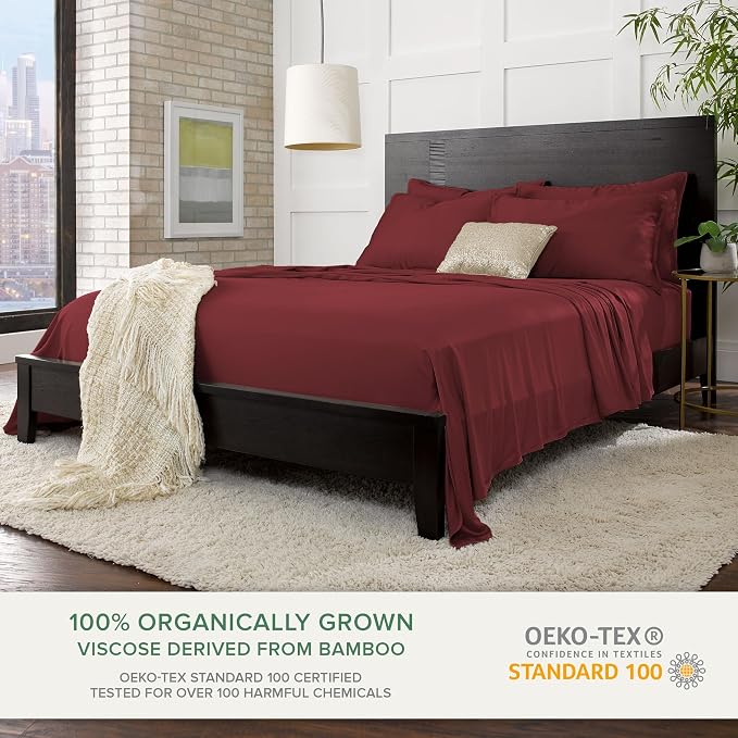 Queen Pillowcases by Pure Bamboo, Genuine 100% Organic Viscose Derived from - Image 3