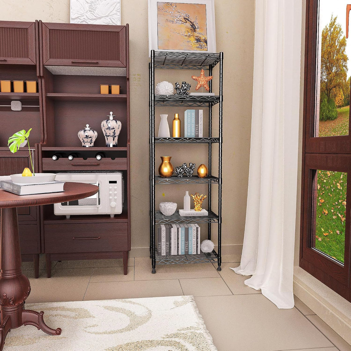 GIOTORENT 6-Tier Storage Shelves Standing Shelving Metal Units
