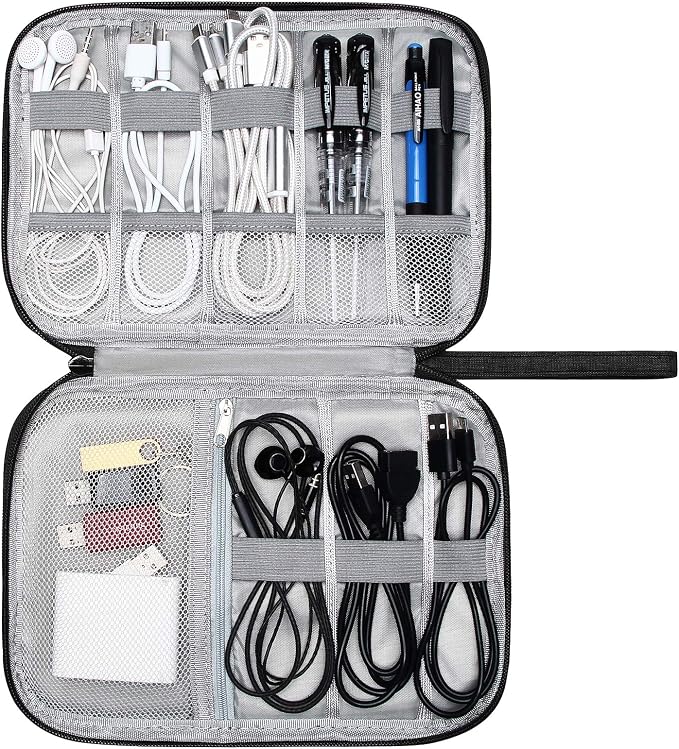 SELLYFELLY Travel Electronics Organizer Portable Cable Organizer Bag - Image 7