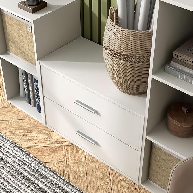 Homes: Inside + Out Apexa 2-Drawer Wooden Stackable Storage Drawers, Small Food - Image 3