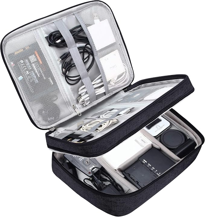 SELLYFELLY Electronic Bag Travel Cable Accessories Bag Waterproof Double Layer by SELLYFELLY