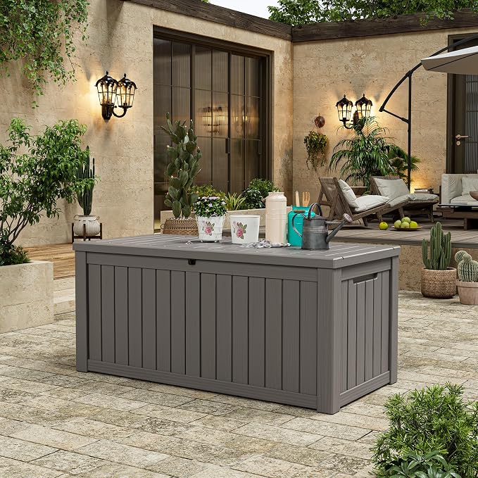 Outdoor Storage Box, Resin Deck Boxes Indoor and outdoor, Waterproof Storage - Image 2