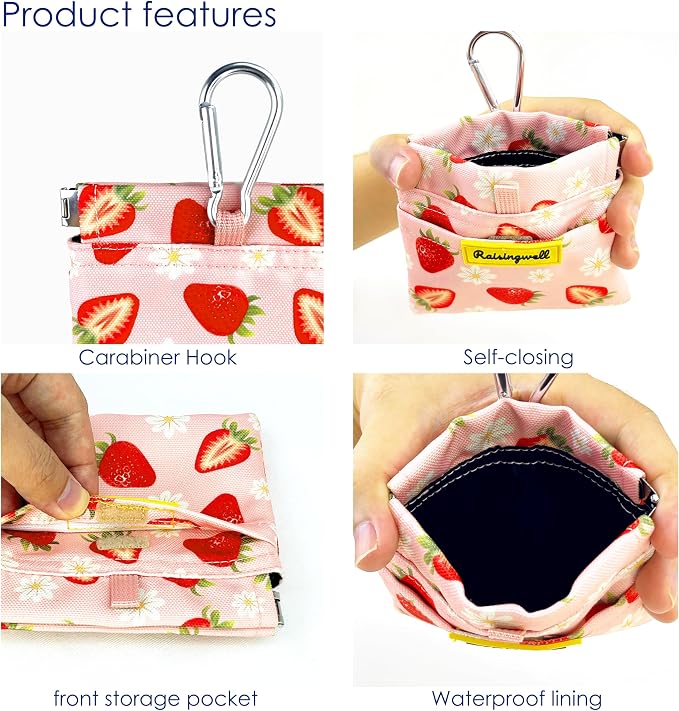 Dog Treat Pouch, Cotton Pocket Sized Training Holder, Hand Free Walking Funny - Image 3