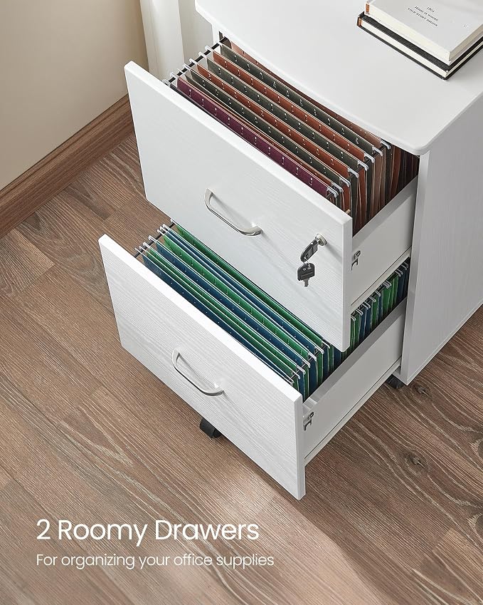 VASAGLE 2-Drawer File Cabinet, Locking Filing Cabinet - Image 5