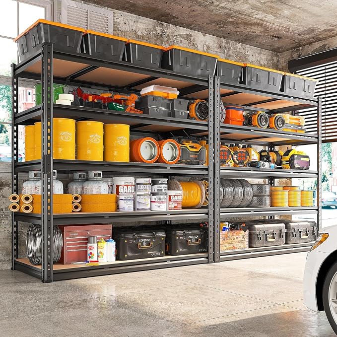 REIBII 48" W Garage Shelving 3020LBS Storage Shelves 5 Tier Heavy Duty Shelving - Image 2