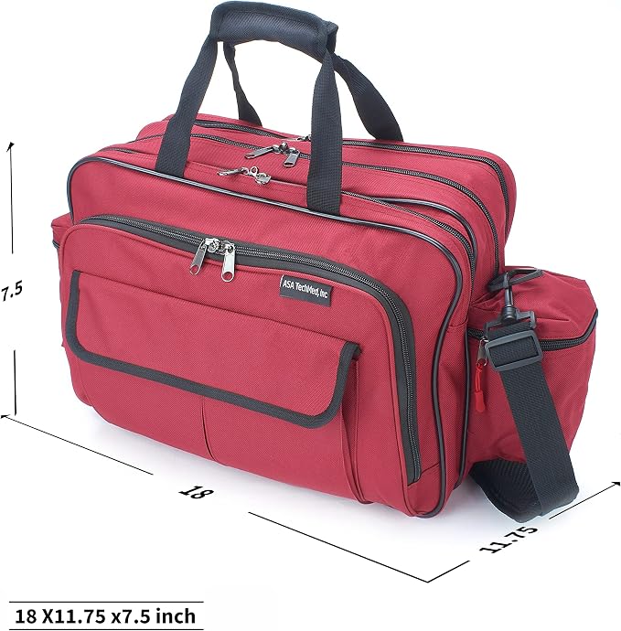 ASA TECHMED Nursing Bag with Compartments – Durable Medical Equipment Shoulder - Image 2