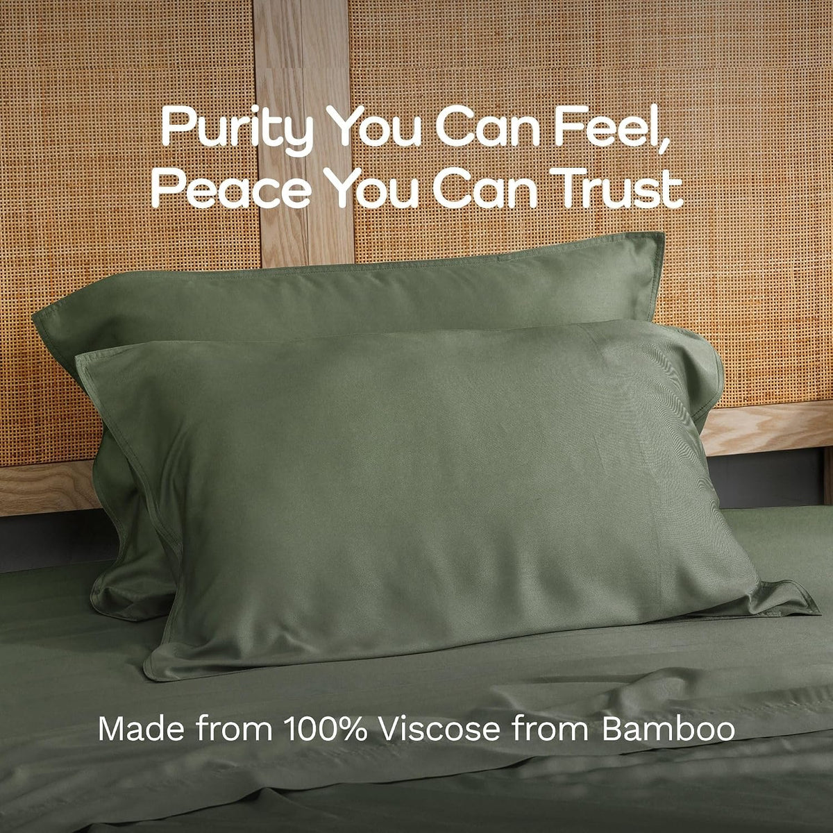 100% Viscose from Bamboo Pillowcase, Set of 2 King Pillow Cases