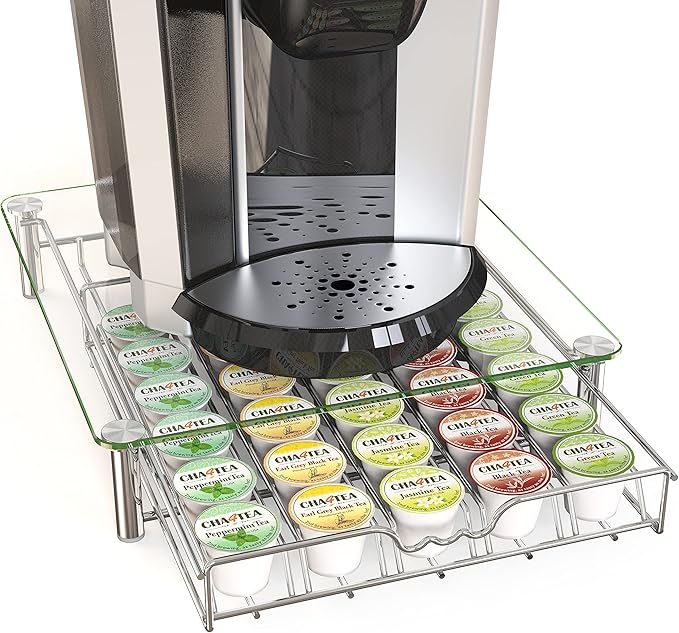 Deco Brothers Crystal Tempered Glass K-Cup Holder Drawer by DecoBrothers