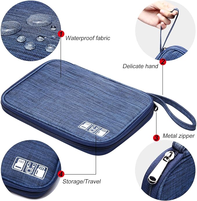 SELLYFELLY Travel Electronics Organizer Portable Cable Organizer Bag - Image 4